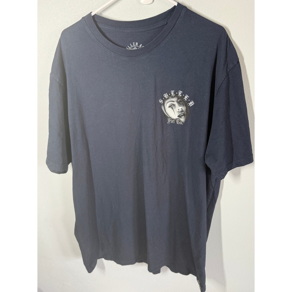Sullen Mens Cotton T-Shirt 3XL Navy Blue Tattoo Art Graphic Streetwear Artist